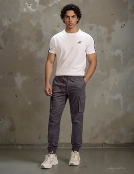 Pantaloni cargo jogger - grigio medio