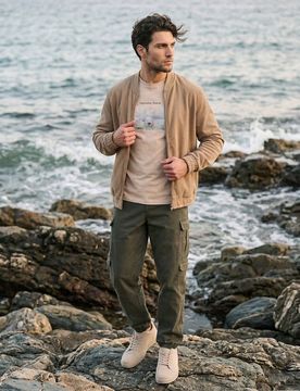 Pantaloni cargo jogger - verde polveroso