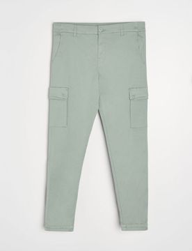 Pantaloni cargo jogger - verde pallido