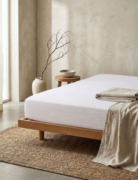 Lenzuolo con angoli con righe - bianco