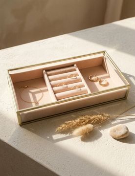 Scatola portagioielli - rosa pastello
