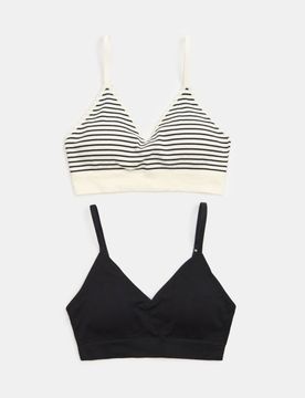 Reggiseni a coste tipo top 2 confezioni - multicolor