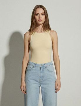 Body senza maniche - giallo