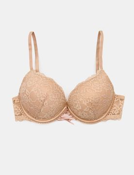 Reggiseno Extra Push-Up con pizzo - beige