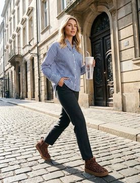 Pantaloni con piega stirata - multicolor