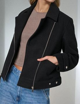 Sinsay - Giacca stile biker - nero