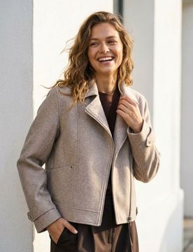 Sinsay - Giacca stile biker - beige