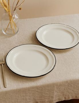 Piatti in ceramica confezione da 2 - nero