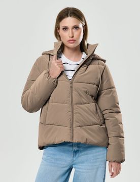 Giacca puffer con imbottitura - beige