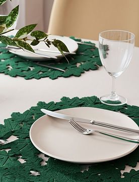 Sottopiatti con motivo autunnale 4 pack - verde scuro