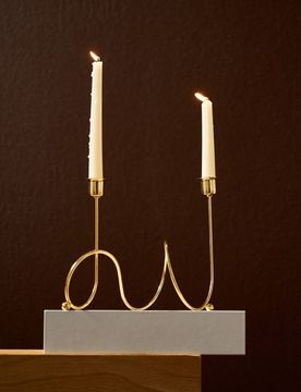 Portacandela decorativo dalla forma irregolare - oro