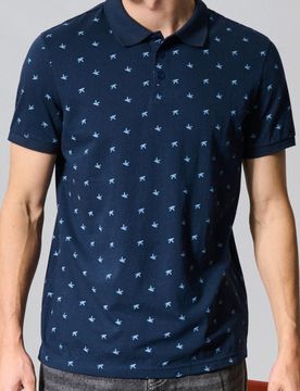 Sinsay - Polo fantasia - blu scuro