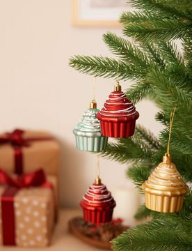 Set di 4 palline di Natale - multicolor