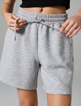 Pantaloncini sportivi soft touch con tasche - grigio chiaro