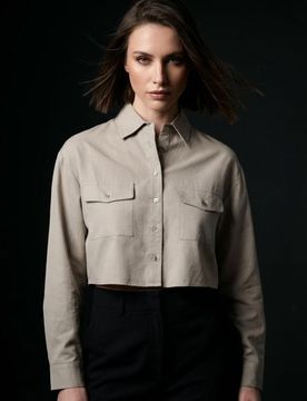 Camicia corta - grigio chiaro