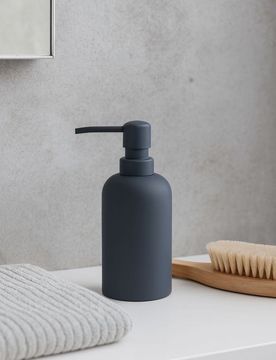 Dispenser per sapone in ceramica - blu scuro