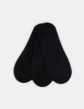 Calzini a coste 3 pack - nero