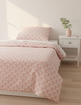 Completo di biancheria da letto in raso - rosa pastello
