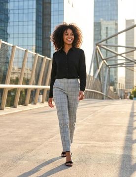 Pantaloni a sigaretta a quadri - multicolor