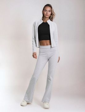 Pantaloni flare - grigio chiaro