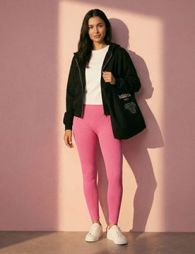Leggings con effetto lavaggio - rosa shocking