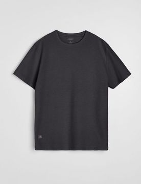 T-shirt a costine a maniche corte - steel blue