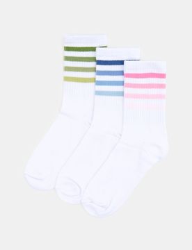 Confezione da 3 paia di calzini in cotone - bianco