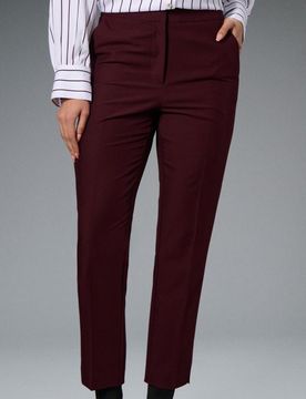 Pantaloni a sigaretta - bordeaux