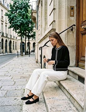Cardigan con profilo a contrasto - nero
