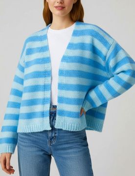 Sinsay - Cardigan a righe - blu