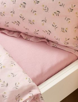 Lenzuolo in cotone con elastico 2 confezioni - rosa pastello