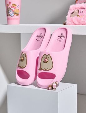 Ciabatte con pin decorativi intercambiabili Pusheen the Cat - rosa pastello