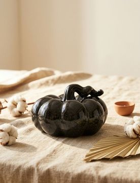 Decorazione autoportante a forma di zucca - nero