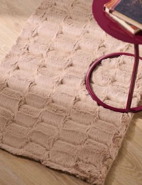 Tappeto con motivo in rilievo - beige