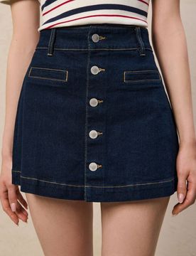 Minigonna in denim - steel blue