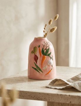 Vaso in ceramica - rosa pastello