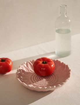 Ciotola con motivo floreale - rosa pastello
