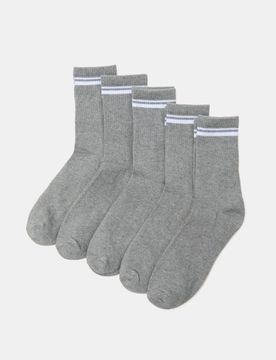 Confezione da 5 calzini - grigio chiaro