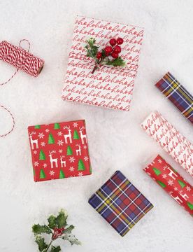 Set di carta da regalo natalizia - rosso