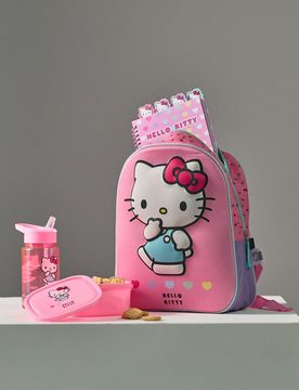 Zaino con borraccia e lunch box Hello Kitty - multicolor