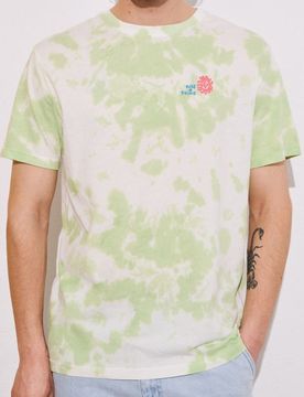 Maglietta tie-dye - verde pallido