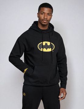 Felpa con stampa Batman - nero