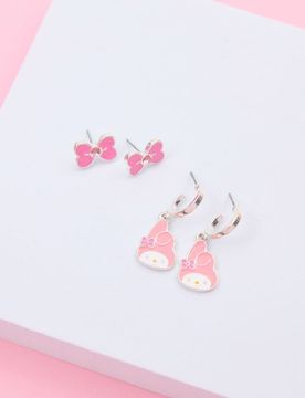 Confezione da 2 paia di orecchini My Melody - argento