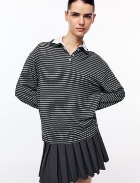 Polo A Righe Doppio Collo