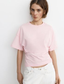 T-Shirt Boxy Con Pannelli