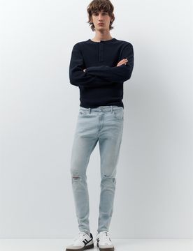 Jeans Skinny Strappati