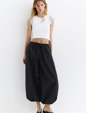 Pantaloni Da Gaucho Effetto Nylon
