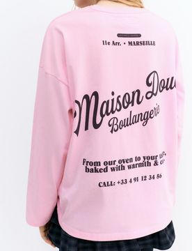 Maglietta Rosa Con Scritta