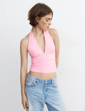 Top Halter Arricciato