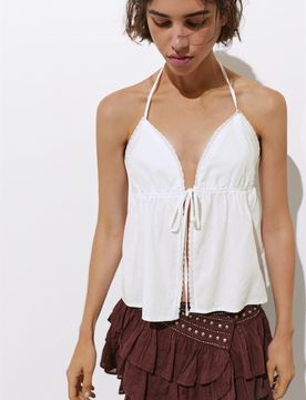 Top Halter In Lino